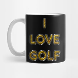 I Love Golf - Yellow Mug